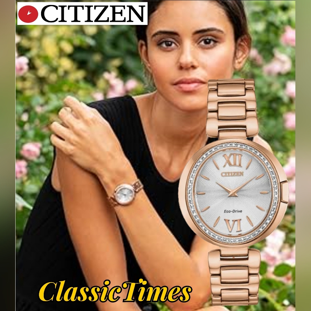 ***BRAND NEW*** Citizen Women's Eco-Drive Rosetone Diamond Capella Watch